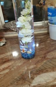 Wedding Center Piece Glass Vase and Flowers 02