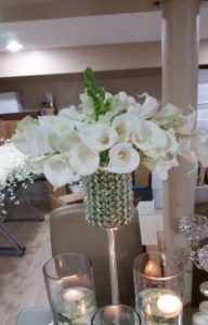 Wedding Center Pieces Flowers Crystal 01